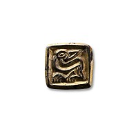 Germanic Silver-Gilt Beast Facing Back Mount