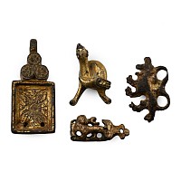 Medieval Gilt Bronze Artefact Group