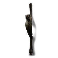 Roman Bronze Miniature Table Leg with Face of a Lion