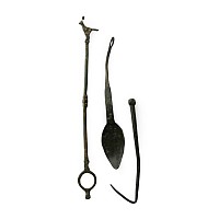 Roman Bronze Spoon, Pin and Distaff
