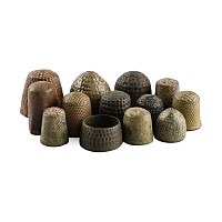 Medieval Bronze Beehive and Later Thimble Collection