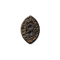 Medieval Bronze Vessica-Shaped Seal Matrix for Pagan of Weasenham