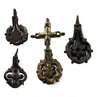 Medieval Knight's Bronze Heraldic Horse Harness Pendant Group