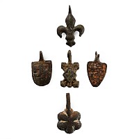 Medieval Knight's Bronze Heraldic Horse Harness Pendant Group