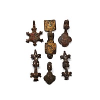 Medieval Knight's Bronze Heraldic Horse Harness Pendant Group