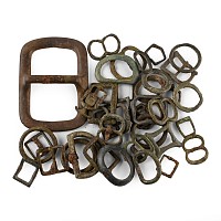 Medieval and Later Bronze Buckle and Harness Ring Collection