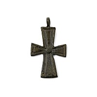Byzantine Bronze Cross Pendant