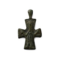 Byzantine Bronze Cross Pendant