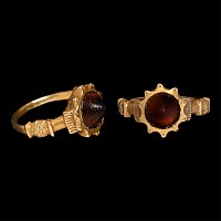 Tudor Period Gold Ring with Cabochon