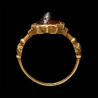 Tudor Period Gold Ring with Cabochon