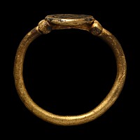 Byzantine Gold Ring with Saint