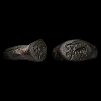 Eastern Greek Bronze Ring with Ibex