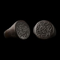 Medieval Bronze Ring with Rosette