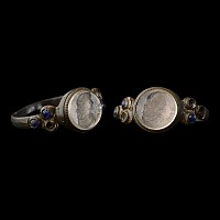Georgian Bronze Ring with Portrait Gemstone