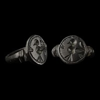 Byzantine Bronze Ring with Bird