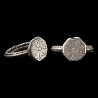 Post Medieval Silver Ring with Flower