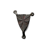 Medieval Knight's Bronze 'Bassingbourn Family' Heraldic Casket Mount