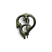 Roman Bronze Trumpet Whorl Brooch