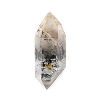 Quartz Crystal with Graphite with Moving Bubble Mineral Display Specimen