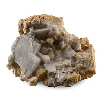 White Calcite Crystal Mineral Display Specimen