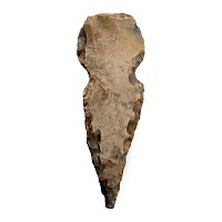 British Stone Age Knapped Flint Waisted Point