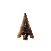 British Stone Age Knapped Flint Barbed and Tanged Arrowhead