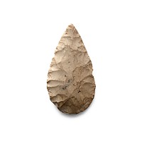 British Stone Age Knapped Leaf-Shaped Arrowhead