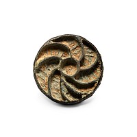 West Central Asian Bronze Stamp Seal with Sun-Whorl