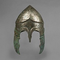 Greek Pontic Tinned Bronze Chalcidian Helmet