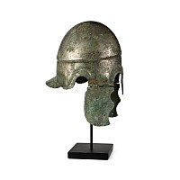 Greek Pontic Tinned Bronze Chalcidian Helmet