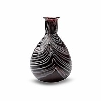 Roman Aubergine-Banded Glass Vase
