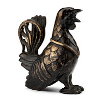 Medieval Bronze Aquamanile in the Shape of a Capercaillie