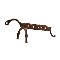 Medieval Iron Fire-Stand in the Shape of a Dragon