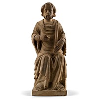 Medieval Limestone Saint Peter from a Retable