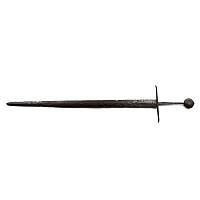 Massive Medieval Iron Hand-and-a-Half Knight's Sword with Lamb of God Pommel