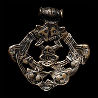 Viking Age Silver Pendant with Dragons