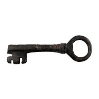 Large Medieval Bronze Door Key