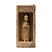 Chinese Wei Terracotta Buddha Brick