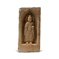 Chinese Wei Terracotta Buddha Brick