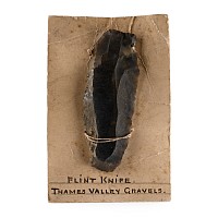 Stone Age Flint Knife on Collector's Board
