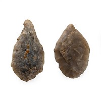 Stone Age Flint Arrowhead Group