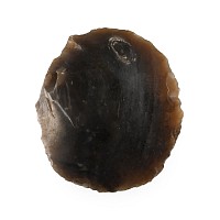 Stone Age Grey Flint Round Steep-Sided Scraper