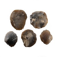 Stone Age Flint Round Steep-Sided Scraper Group