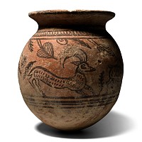 Large Indus Valley Terracotta Vessel with Animals