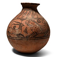 Large Indus Valley Terracotta Vessel with Animals