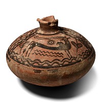 Large Indus Valley Terracotta Vessel with Animals