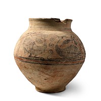 Indus Valley Terracotta Vessel with Birds