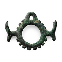 Luristan Bronze Pendant with Animal Heads