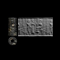 Neo Sumerian Stone Cylinder Seal for a Royal Soldier, Son of Bagi