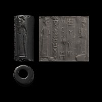 Old Babylonian Stone Cylinder Seal for Sherum-ili, Son of Begum, Servant of Ninsianna